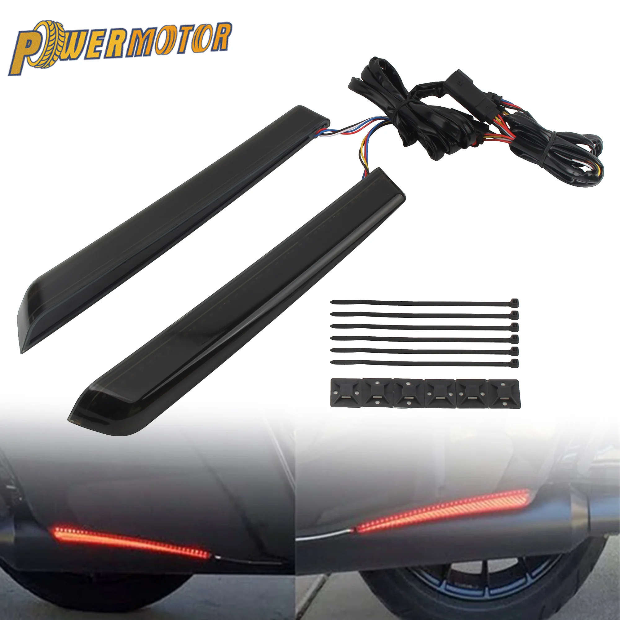 

2014-2022 Motorcycle LED Flowing Turn Signal Brake Run Lamp For Harley Touring Road King Rear Saddlebag Extended Motorbike Parts