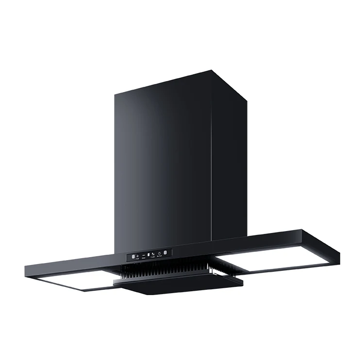 Multifunctional Household Space-saving Anti-fouling Black Top Suction Range Hood