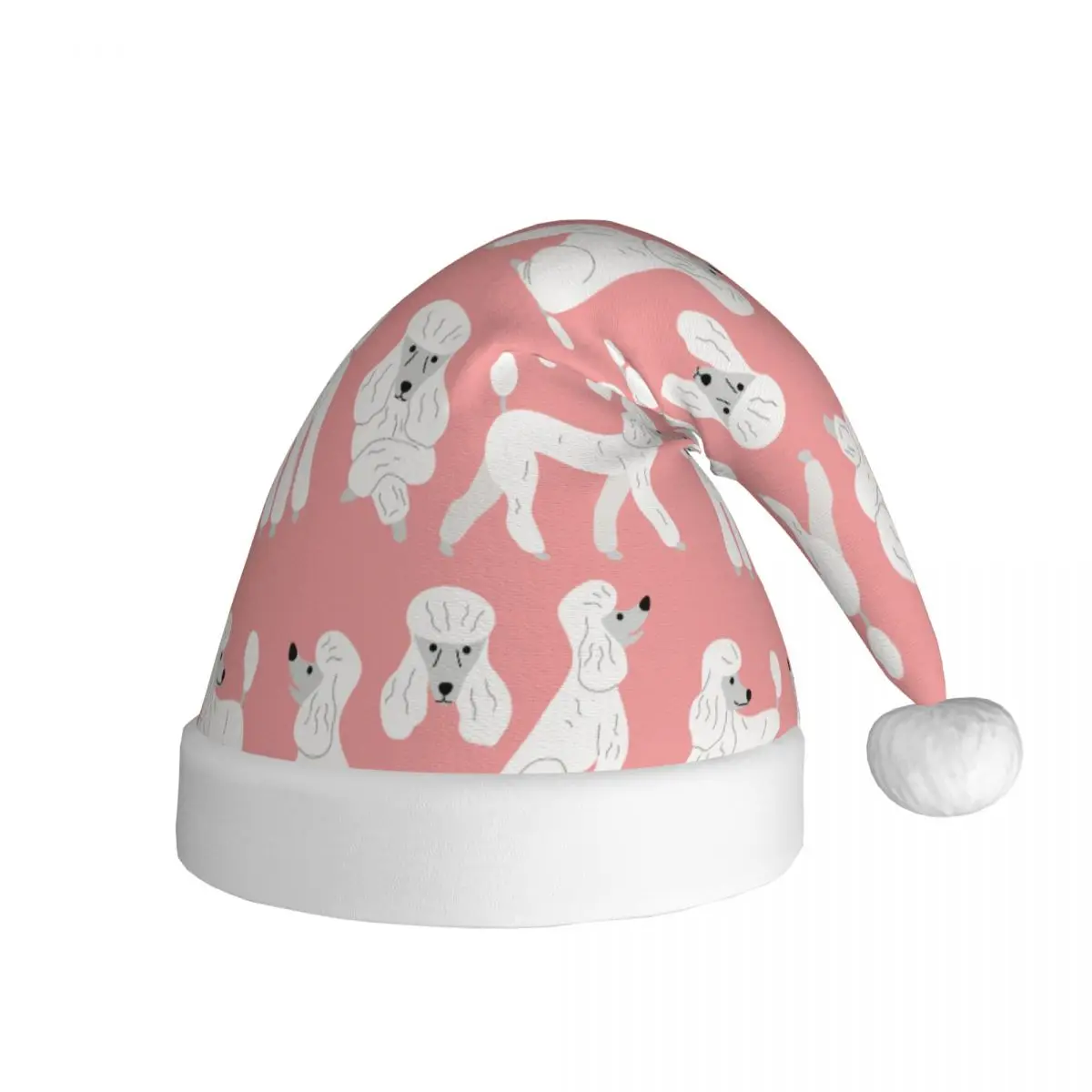 Poodle Winter Warm Christmas Hats for Adult Men Women Gift for Animal Dog Lover Santa Hat Cap Xmas Gifts
