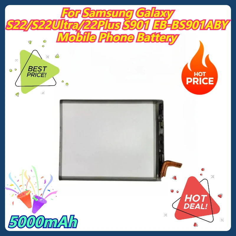 

5000mAh For Samsung Galaxy S22/S22Ultra/22Plus S901 EB-BS901ABY Mobile Phone Battery