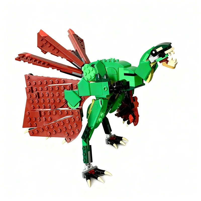 306 個 MOC クリエイター 3 1 イー ドラゴン恐竜モデルビルディングブロック建設クリスマスギフトおもちゃ DIY クリエイティブ教育アイデア