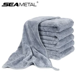 SEAMETAL 3/1pcs Car Microfiber Towel 800GSM Super Absorption Car Cleaning Hemming Cloth Auto Wash Drying Towels Detailing Rags