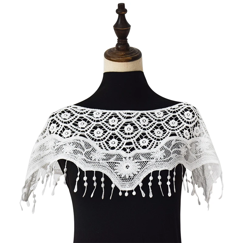

Versatile version with small shawl, women's summer knitted hollow out thin style with lace small shoulder short fake collar