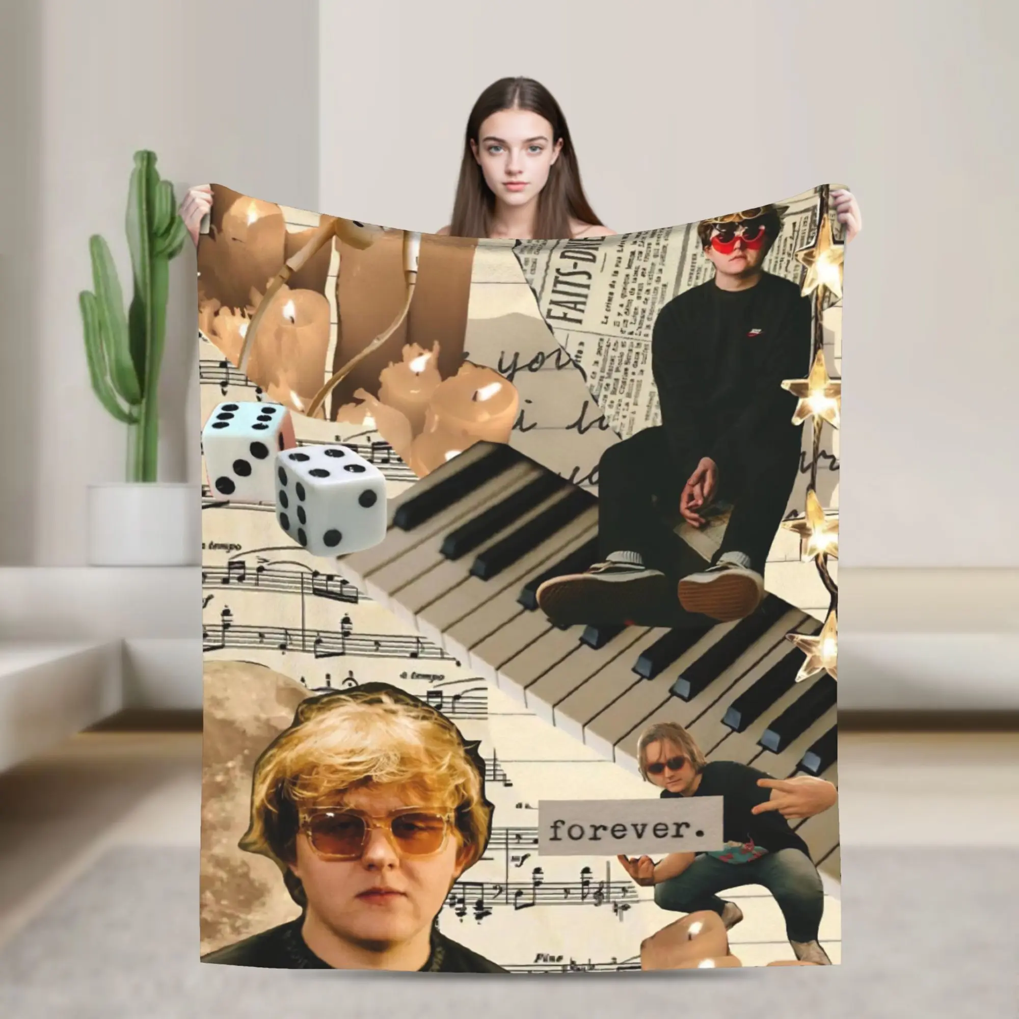 Lewis Capaldi Tour 2026 Blanket Warm Cozy Fluffy  Throw Blankets for Bed 50x60 Inch Multi-size Bedspread