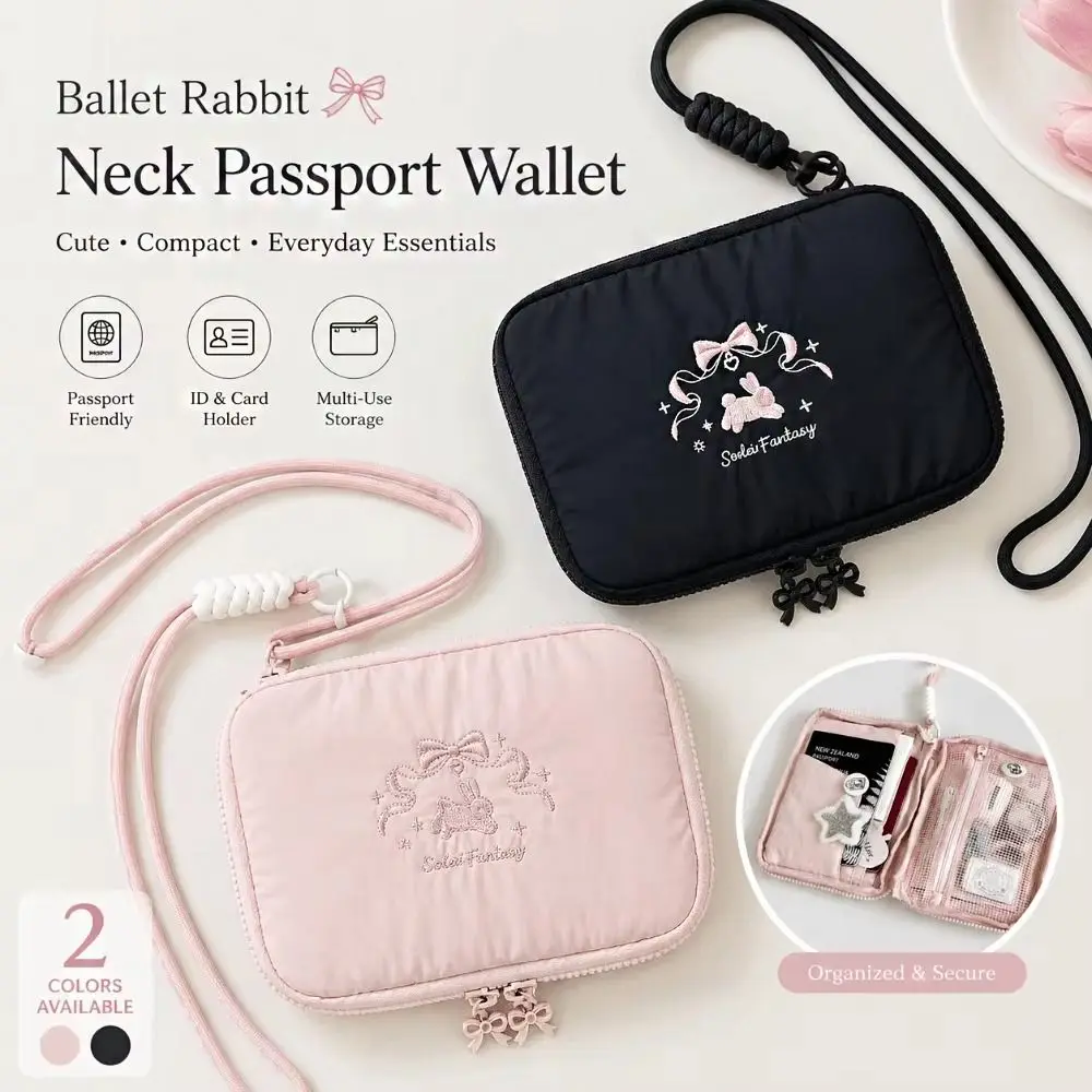 Creative Card Holder PU Passport Bag Ultra-thin Ticket Holder Passport Clip Airplane Check-in Multifunctional Fold Purse Women