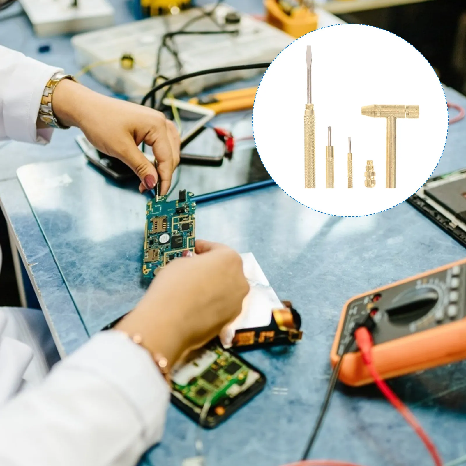 

6 in 1 Multi Functional Mini Ball Hammer with Screwdrivers Premium Build Compact Design for Easy Carry Double Headed Hammer