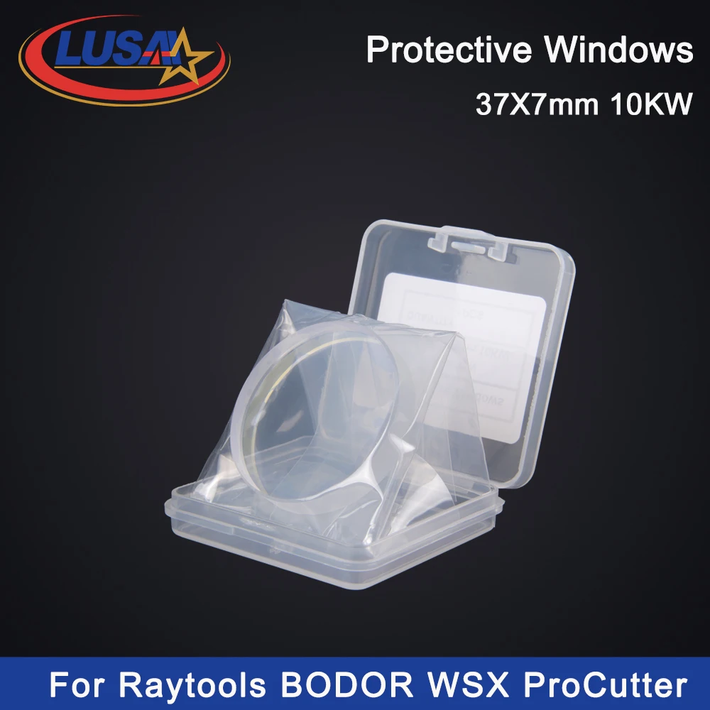 LUSAI Protection Windows/Protection Lens D37x7mm 10kW ProCutter Fiber Laser P0595-58601 D37 d7 For Raytools WSX ProCuuter OSPRI