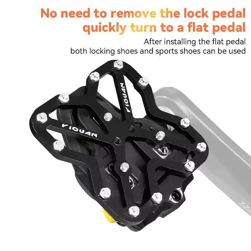 Aluminum Alloy Bike Pedal Converter Universal Clipless To Flat Platform Adapter For Road Mountain Bicycle Cycling