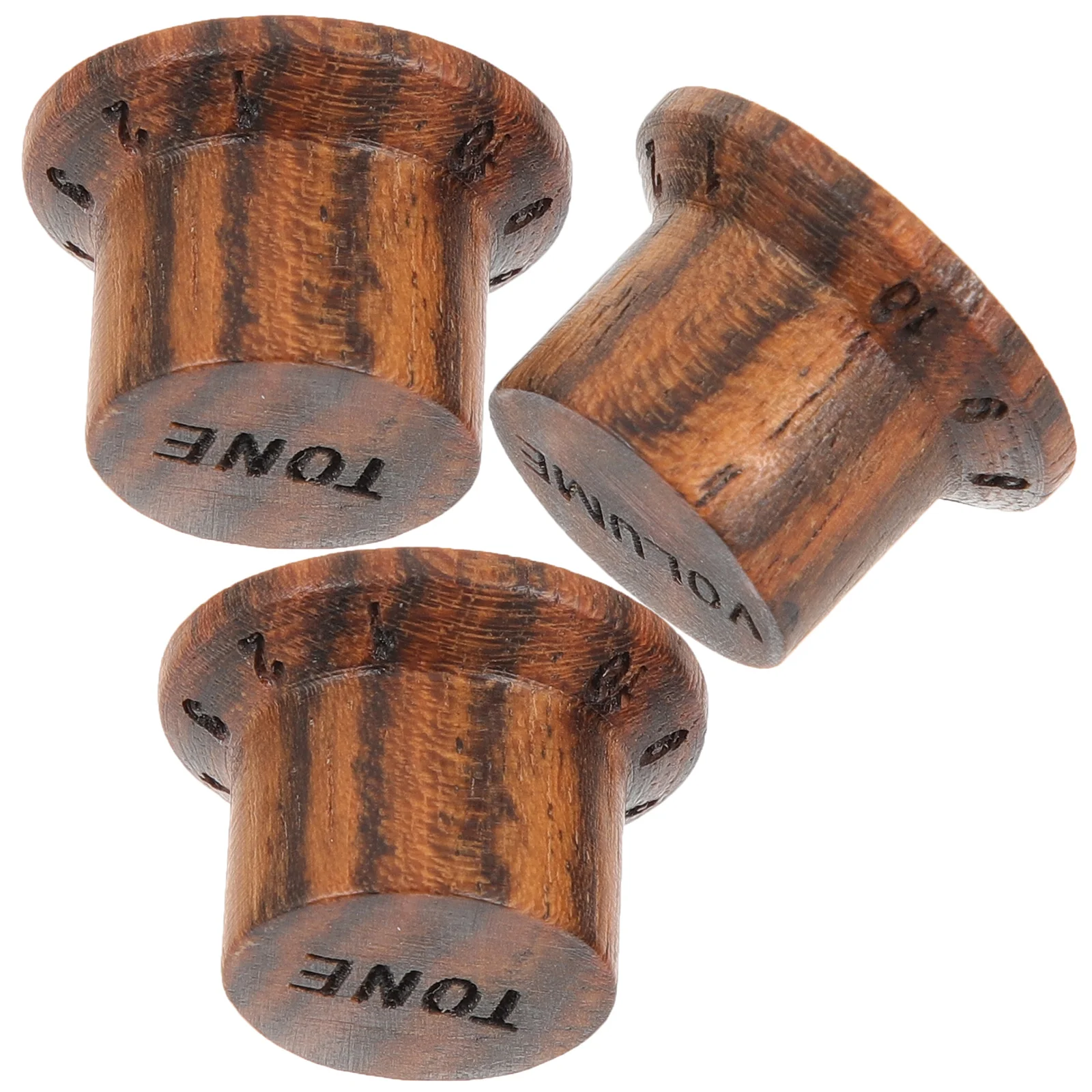 

3pcs Wood Guitar Knobs Volume Tone Control Bass Parts Electric Accessories Potentiometer Caps Replacement Durable