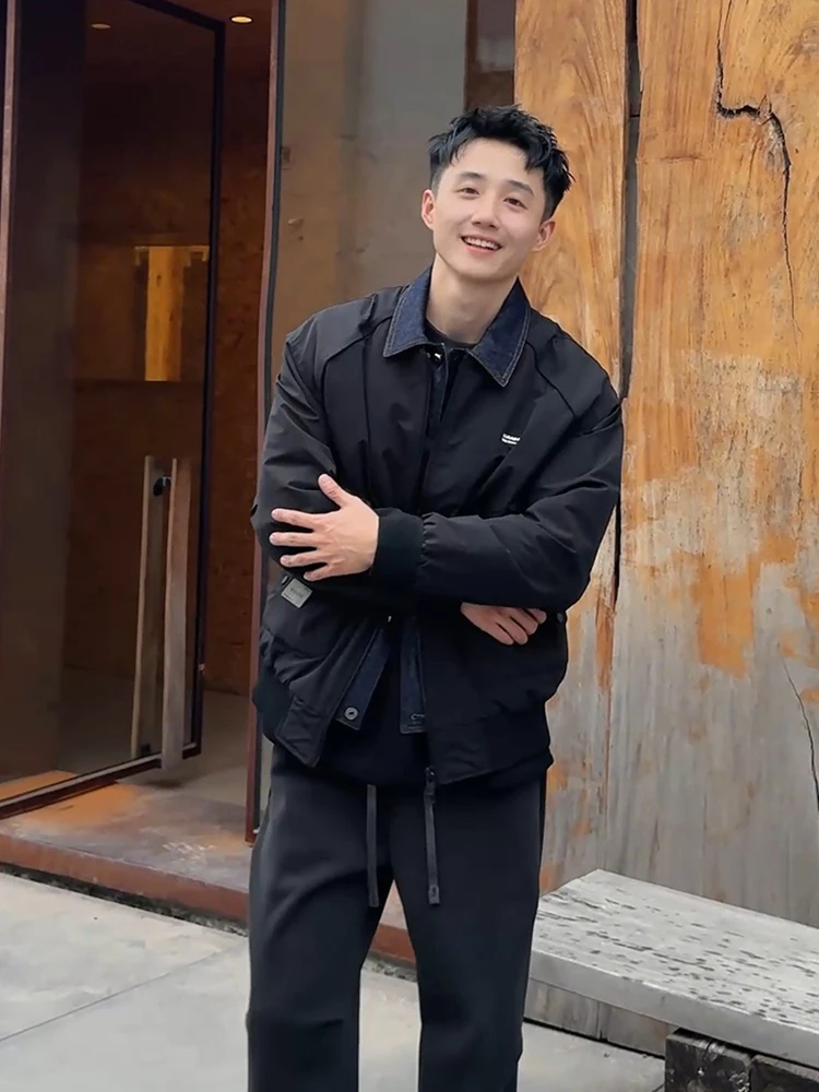 

Мужская джинсовая куртка Bla Denim в стиле пэчворк из хлопка, осенне-зимняя, модная, брендовая, премиум-класса, в американском рабочем стиле