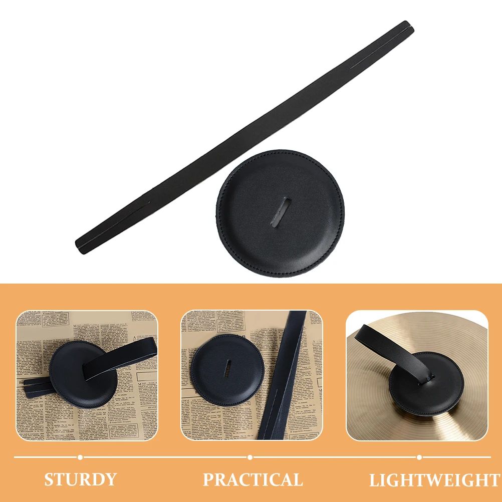 

1 set 1 Set Cymbal Palm Pad Wristband Hand Belt Cowhide Non Slip Durable Lightweight Protective Hand Belt For Drumming Musicians