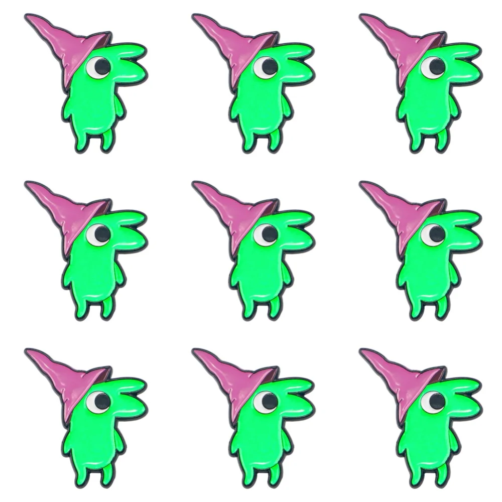 9 stücke Nette Grüne Dinge Emaille Pin Cartoon Brosche Für Mantel frauen Broschen Mode Revers Abzeichen Schmuck Freunde Geschenk