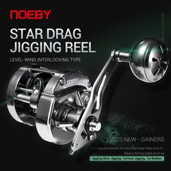 Noeby Light Jigging Fishing Reel Star Drag 5000 Series Baitcasting Jigging Reels Brass Gear Max Drag 12kg for Sea Fishing Reel