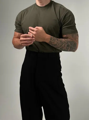 Imagen 2 del producto Camiseta deportiva Retro americana de algodón pesado de 230g, camiseta informal de manga corta de tendencia de verano para hombre, camiseta básica que combina con todo