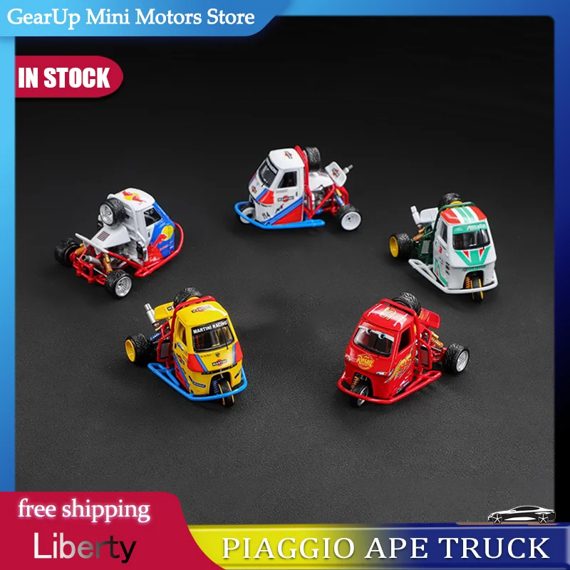 

New In Stock Liberty 1:64 Piaggio Ape Truck Alloy Miniature Diecast Model Truck Modification Version Car Model Toys Kids Gift