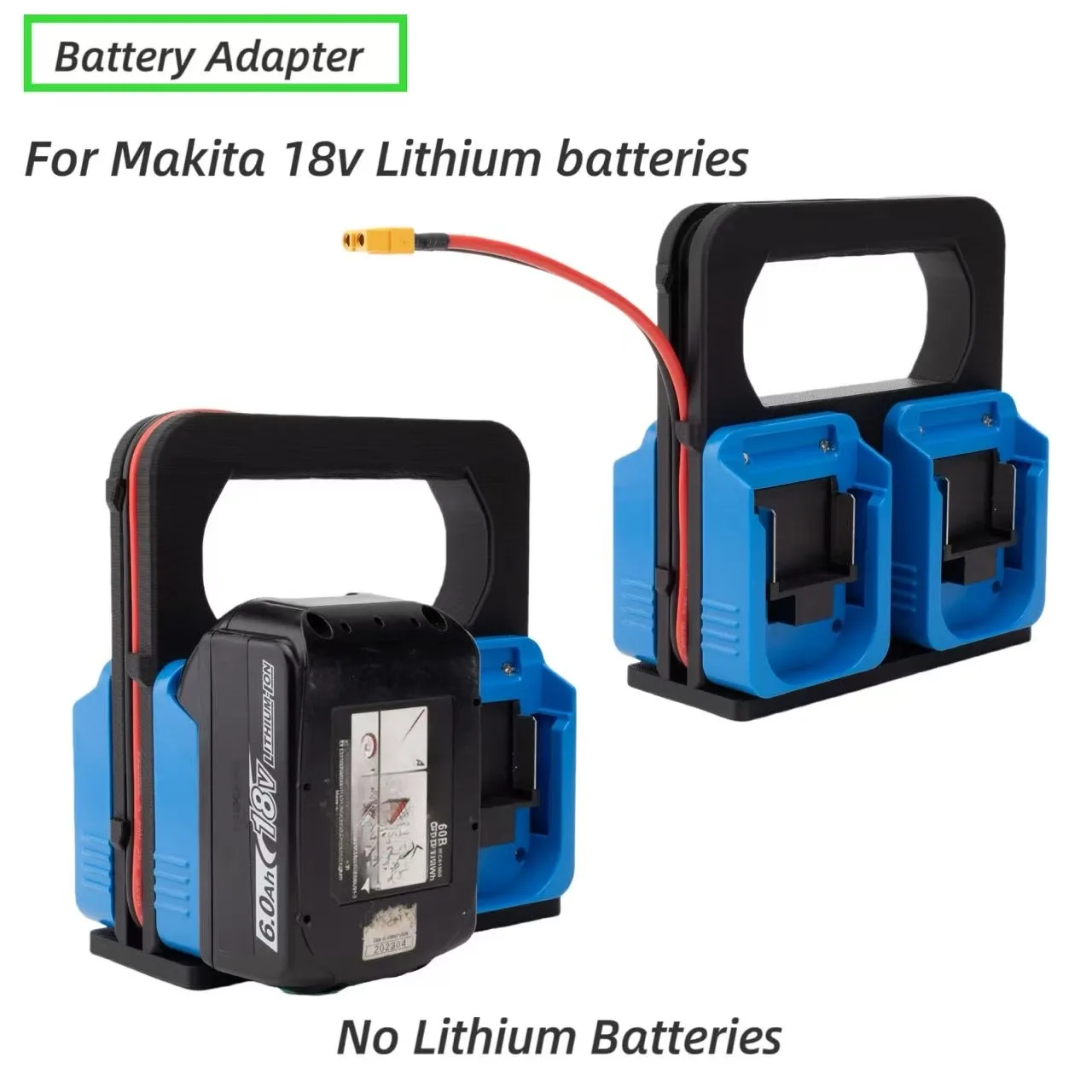 

XT60 Female Socket Universal Interface Battery Adapter Compatible To Battery Basket Carrier Caddy Holder for Makita 18V