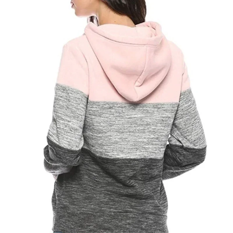 Damen-Trainingsanzug mit Print, Kapuzenpullover, Jogginghose, Farbblock-Design, vielseitig, lässig, Sport-Outfit, Größen S-3XL – Detail 14