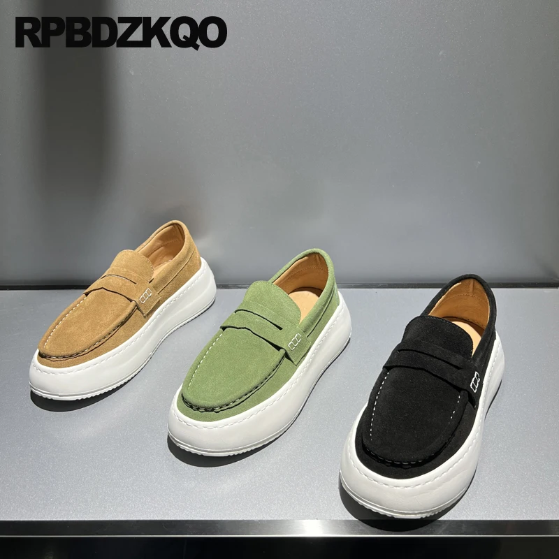 Loafers Elevator Trending Platform Slip On Designer Comfort New Suede Footwear Creepers Luxury 2022 Men Shoes Casual Fashion