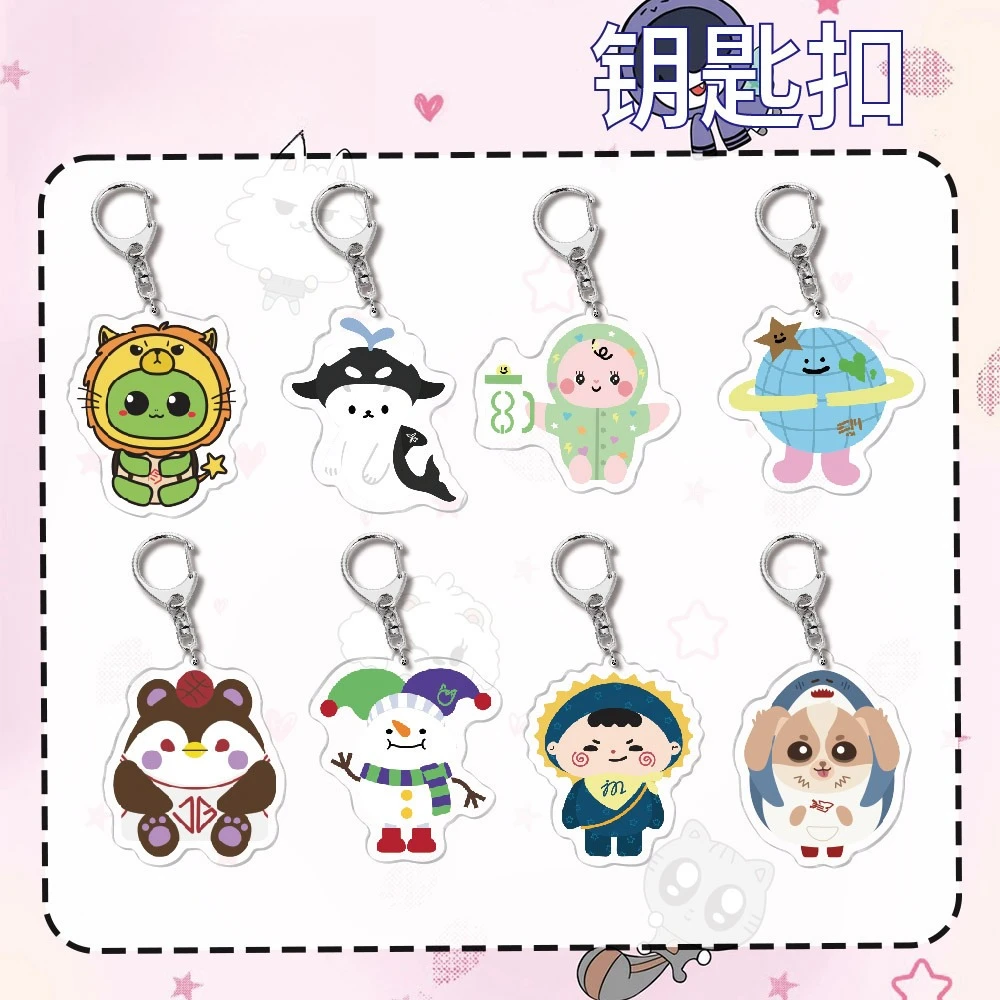Thai Celebrity Idol Q-version High-definition Acrylic Keychain Decorative Pendant Wholesale Jewelry Accessory Backpack Ornament