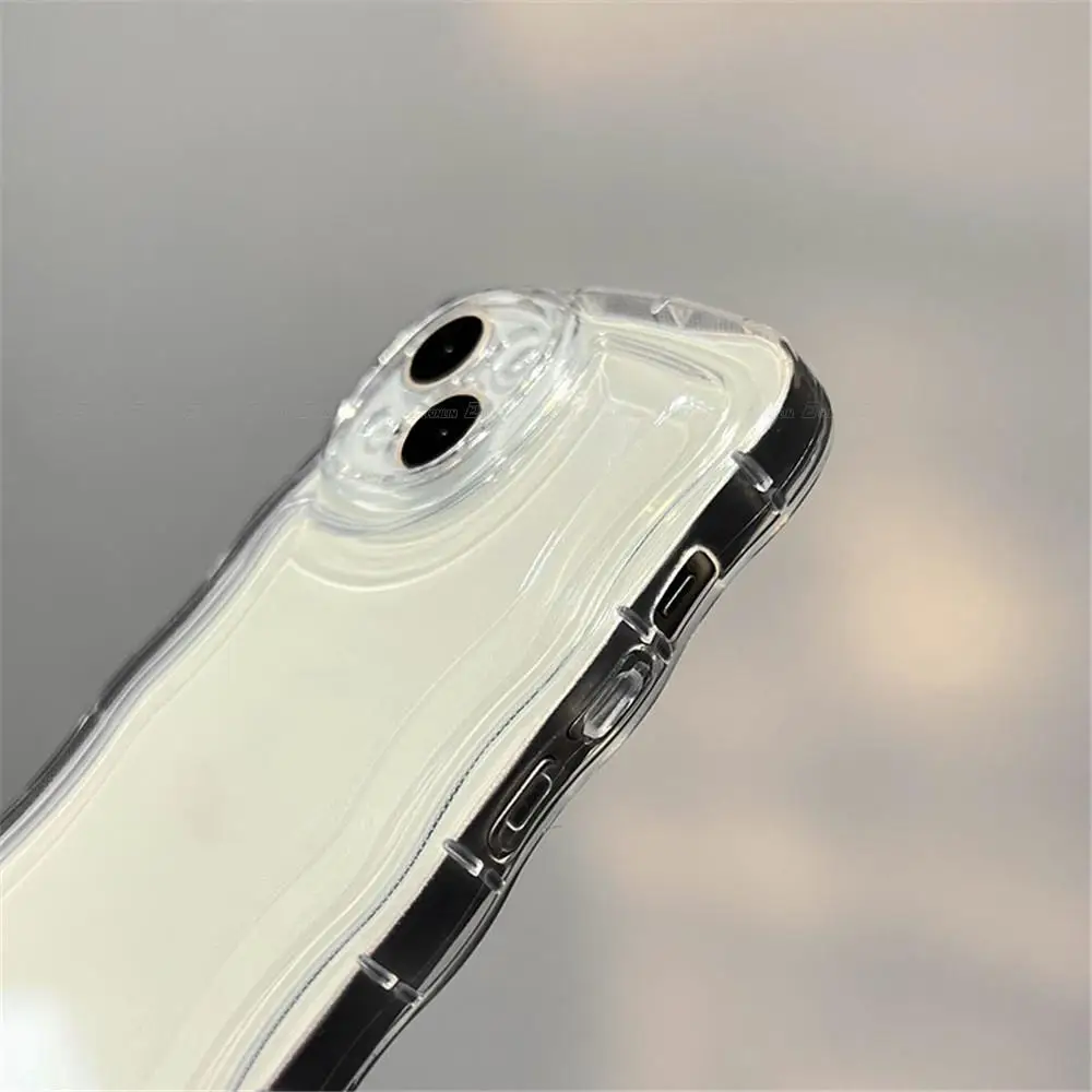 Coque arrière antichoc en TPU mince pour Xiaomi, coque de téléphone transparente, nar, vague bouclée, luxe, Mi 13 13T, 12X, 12T, 12S, 12 Lite, Ultra Pro