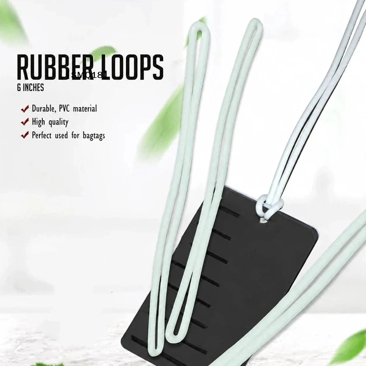 100PCS Rubber Loop For Bag Tag Luggage Tag ID Strap ID Making Accessories Rubber Loops Luggage Tag Hanger【SMQ】