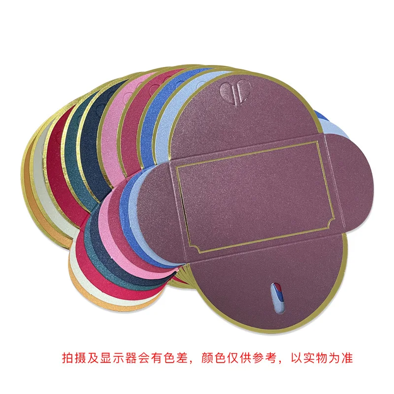 Customized Pearlescent Paper Envelope Custom Printing Membership Card Holder Stamping Invitation Business Hi