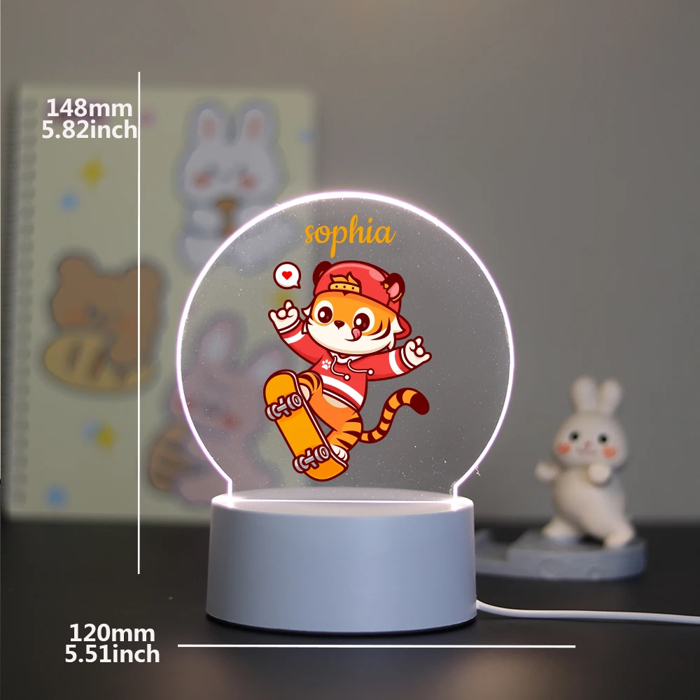 Personalized Custom Animal Tiger DIY  Led Table Lamp For Bedroom Decor Light Christmas Gifts Rgb Night Lights Led