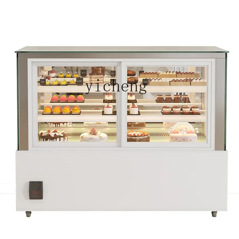 V21c Cake Refrigerated Display Cabinet Commercial Front Door Deli Cabinet Air Cooling Frostless Dessert Fruit Fresh Cabinet