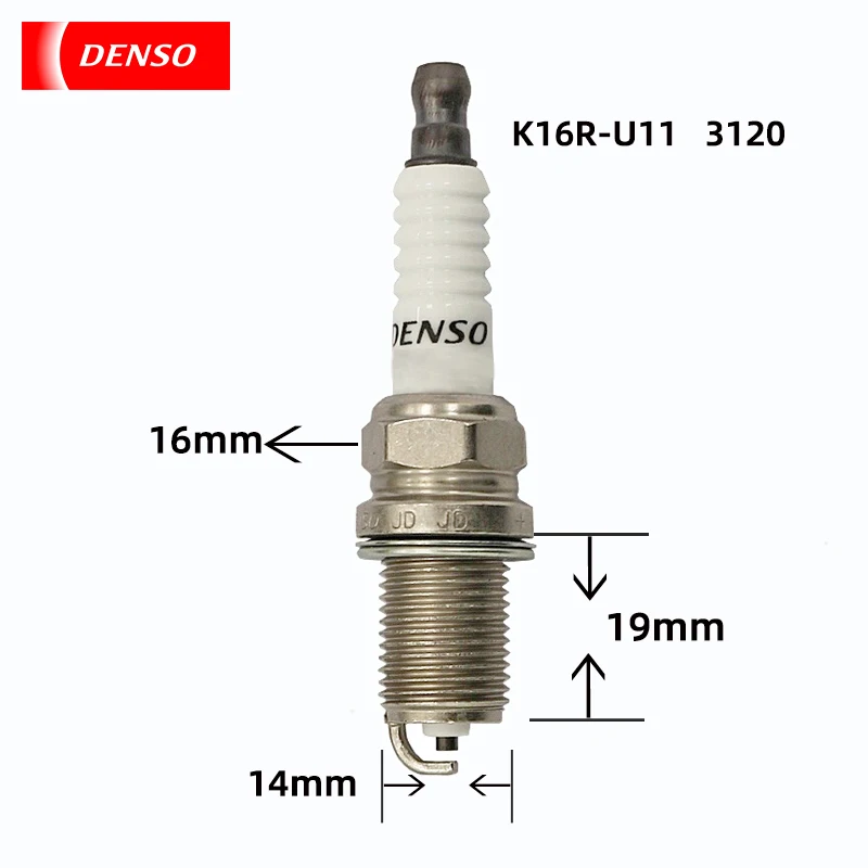 DENSO Nickel alloy spark plug K16R-U11 3120 It is suitable for Toyota vetch corolla geely luxury nozzle