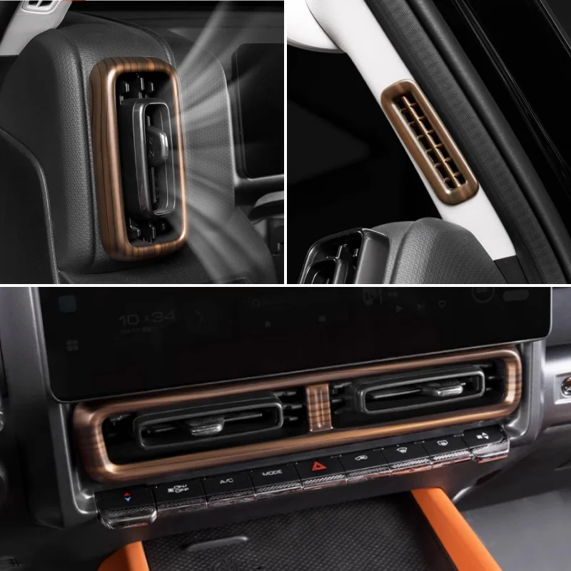 

Для GWM Great Wall H9 2024 2025 салон автомобиля декоративные линии автомобильный кондиционер рамка регулировки скорости