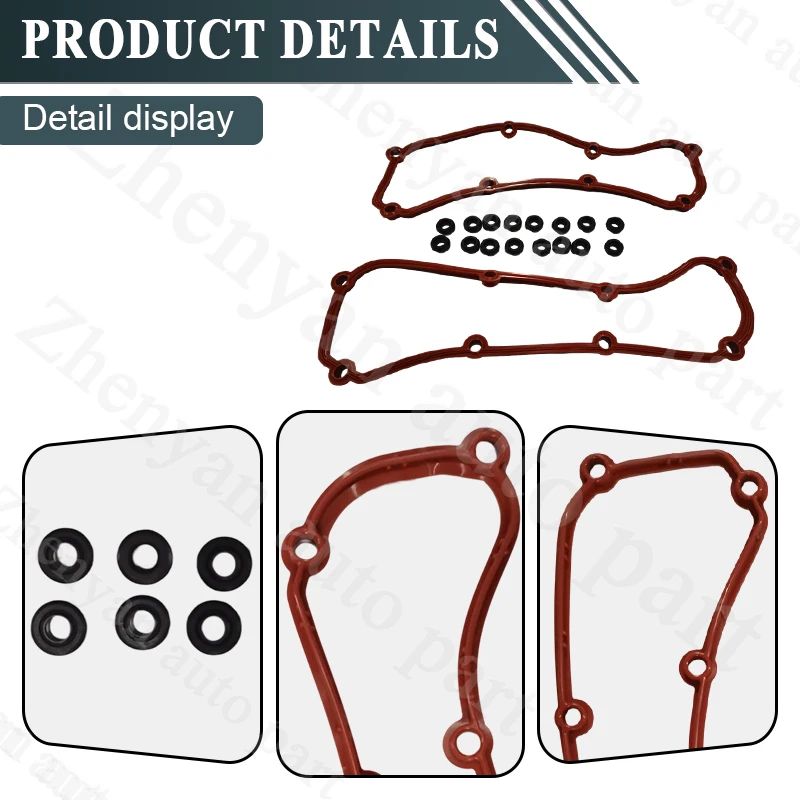 Zhenyan Valve Cover Gasket for CHRYSLER TOWN & COUNTRY 2004~2010 for DODGE CARAVAN 2004~2007 for JEEP WRANGLER 2007~11 VS50599R