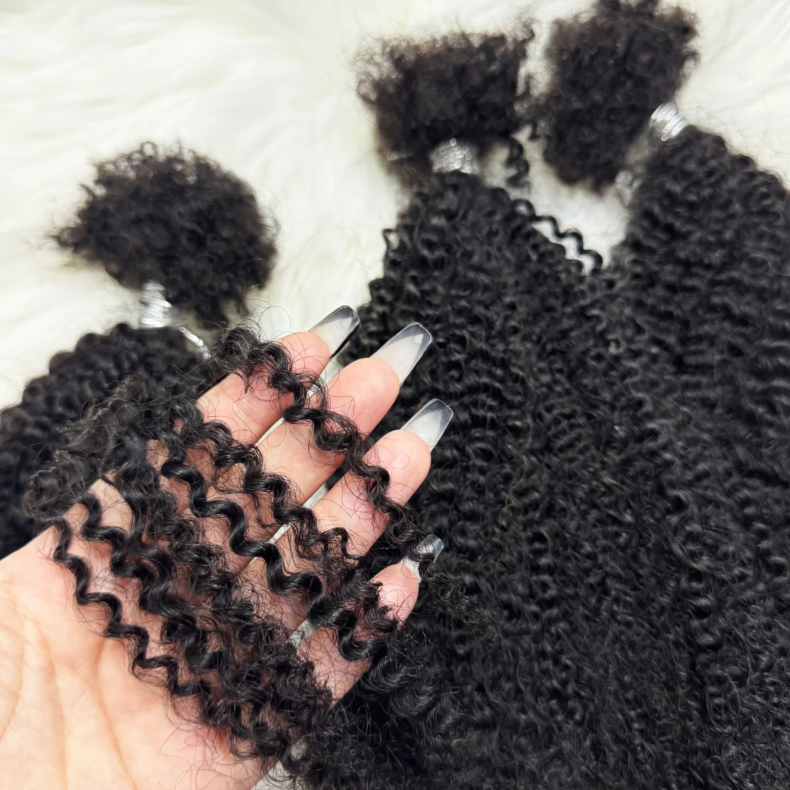 Afro Kinkys Bulk Human Hair for Twists Braiding Locs Dreadlock Extension Afro Kinky Curly Human Braiding Hair for Men Women Kids