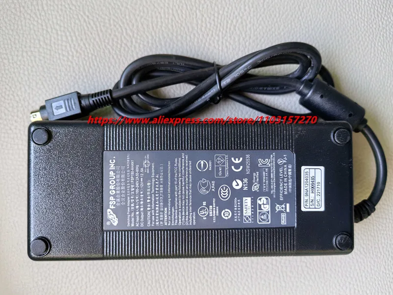 Genuine 12V 12.5A 150W FSP AC Power Supply Charger Adapter for QNAP TS-412 NAS TS-410 DPS-150NB-1B FSP150-AHAN1 Laptop Adapter