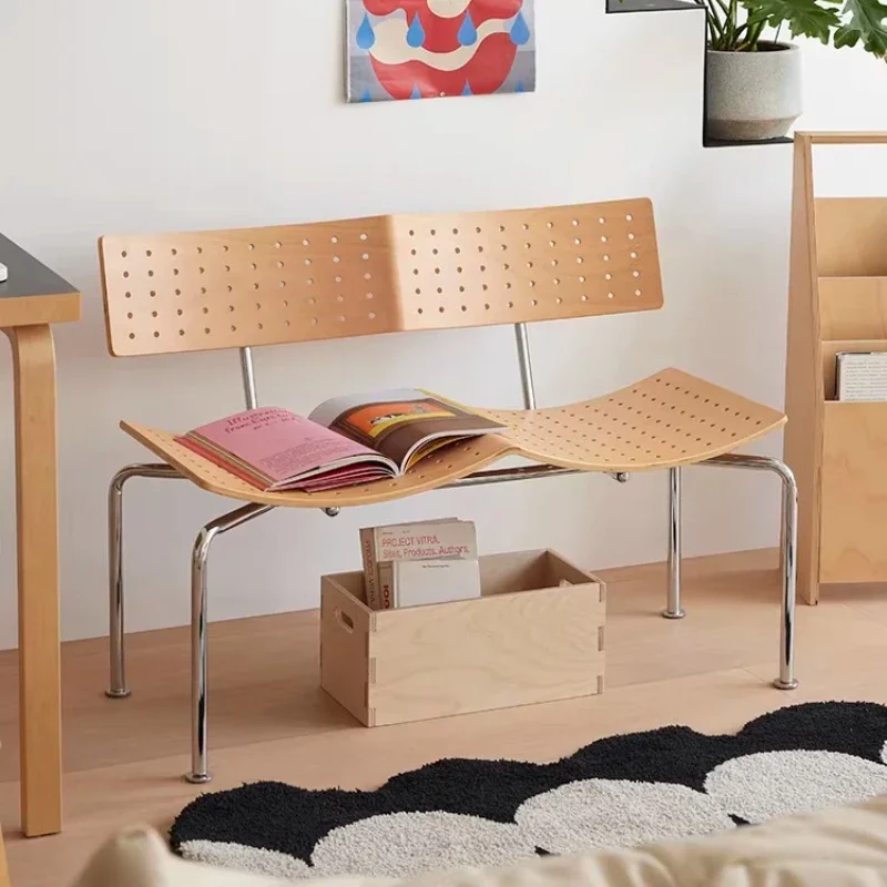 Used solid wood bench home long strip shoe replacement stool double bedroom bedside stool idea