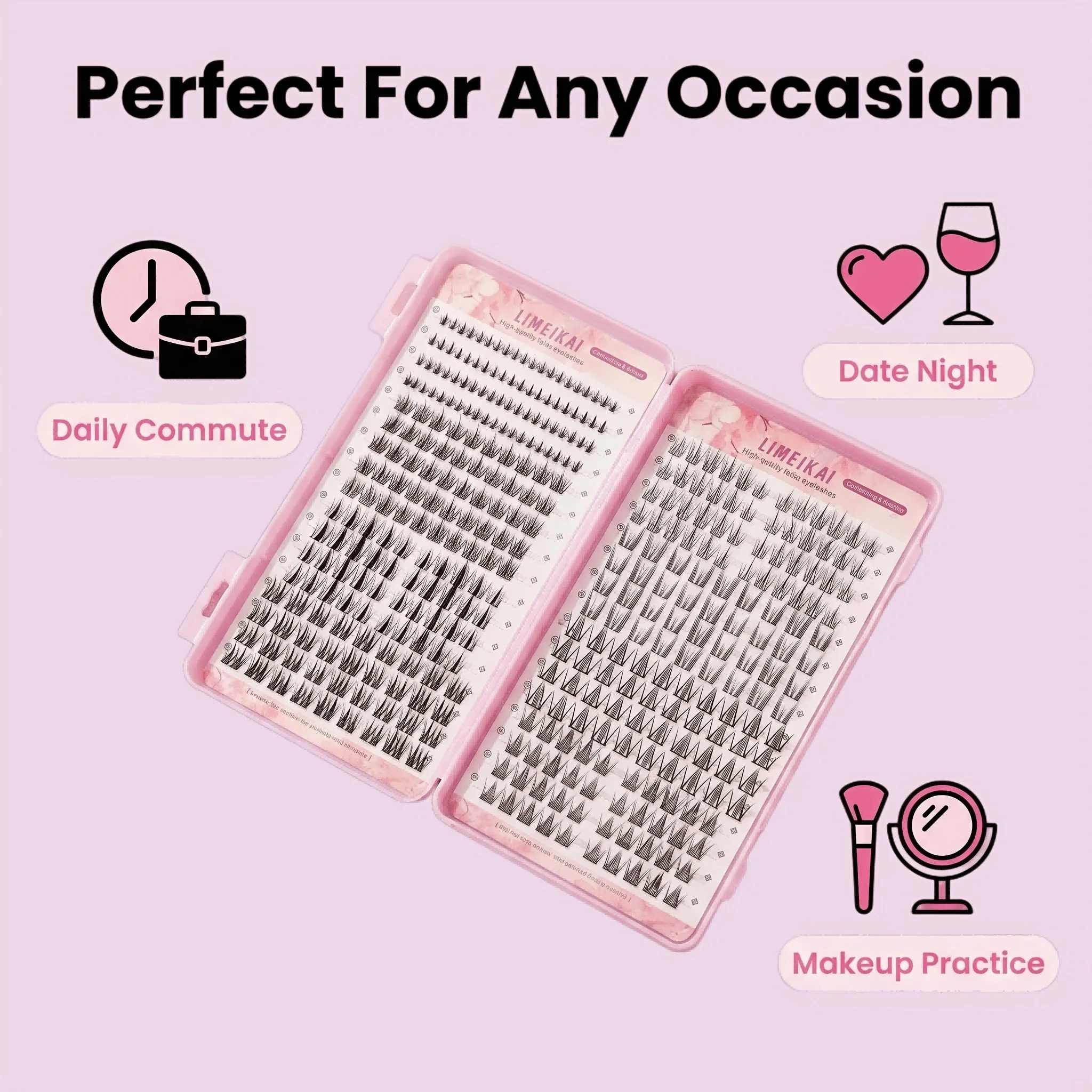 Mixed False Eyelashes, Upper & Lower Lashes, Various Styles, DIY Eyelash Grafting, Gentle Application, Natural Makeup Effect