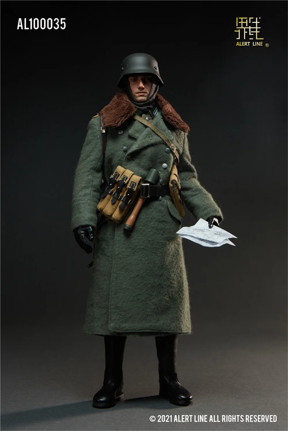 Scale 1/6th Alert Line AL100035 WWII Series General Officer Of German Long Fur Overcoat Body For 12inch Action Figures Collect