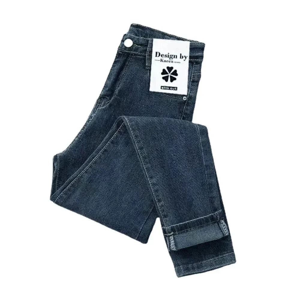 2025年 ハイウエストジーンズ レディース 春秋新作 タイトフィット 伸縮性抜群 オールマッチ デニムペンシルパンツ y2k ストリートウェア トラウザーズ ジーンズ