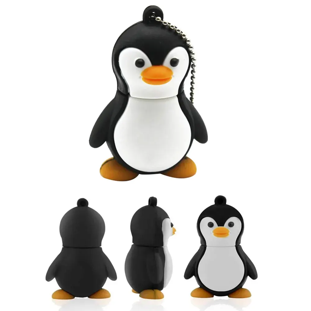 Unidad flash USB de dibujos animados, penguin lindo, 4GB, 8GB, disco U, 16GB, animal negro, 32GB, 64GB, 128GB, regalo creativo