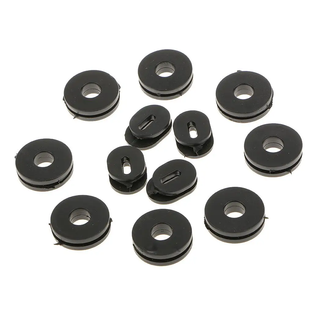 12 LotS Black rubber Side Cover Grommets for Motorcycle Car Auto GS125 /GS12