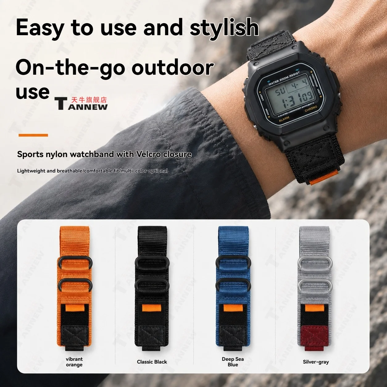 Nylon Hook Loop Watch Strap for Casio G-Shock GA-110 GA-100 DW-5600 DW-9052 GM-2100 GA-2100 Waterproof Sport Replacement Band