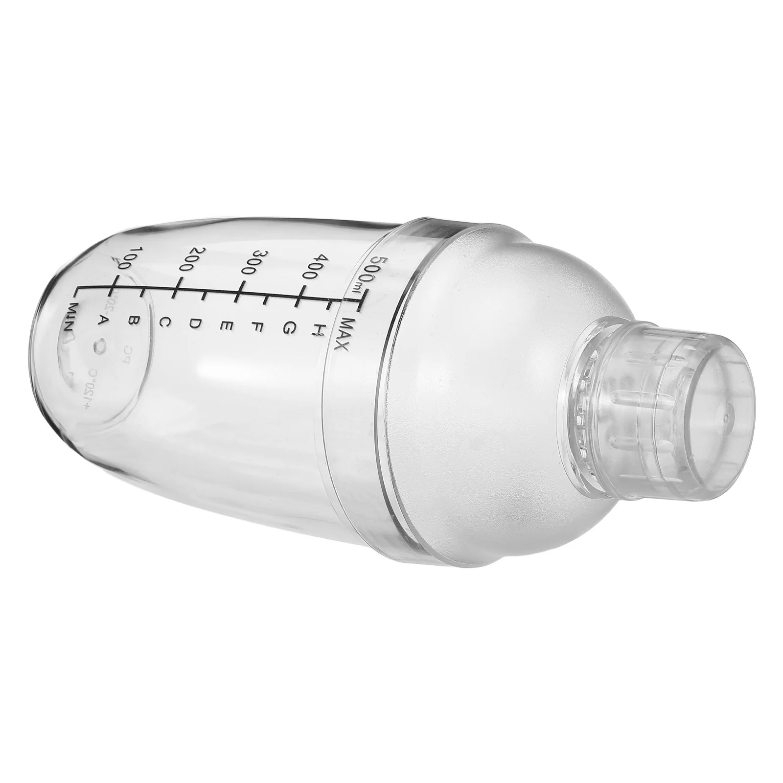 

530Ml Cocktail Shaker Transparent Hand Shake Cup Bar Mixer Pot With Measuring Scale Cold Heat Resistant Non Leakage Smooth Grip