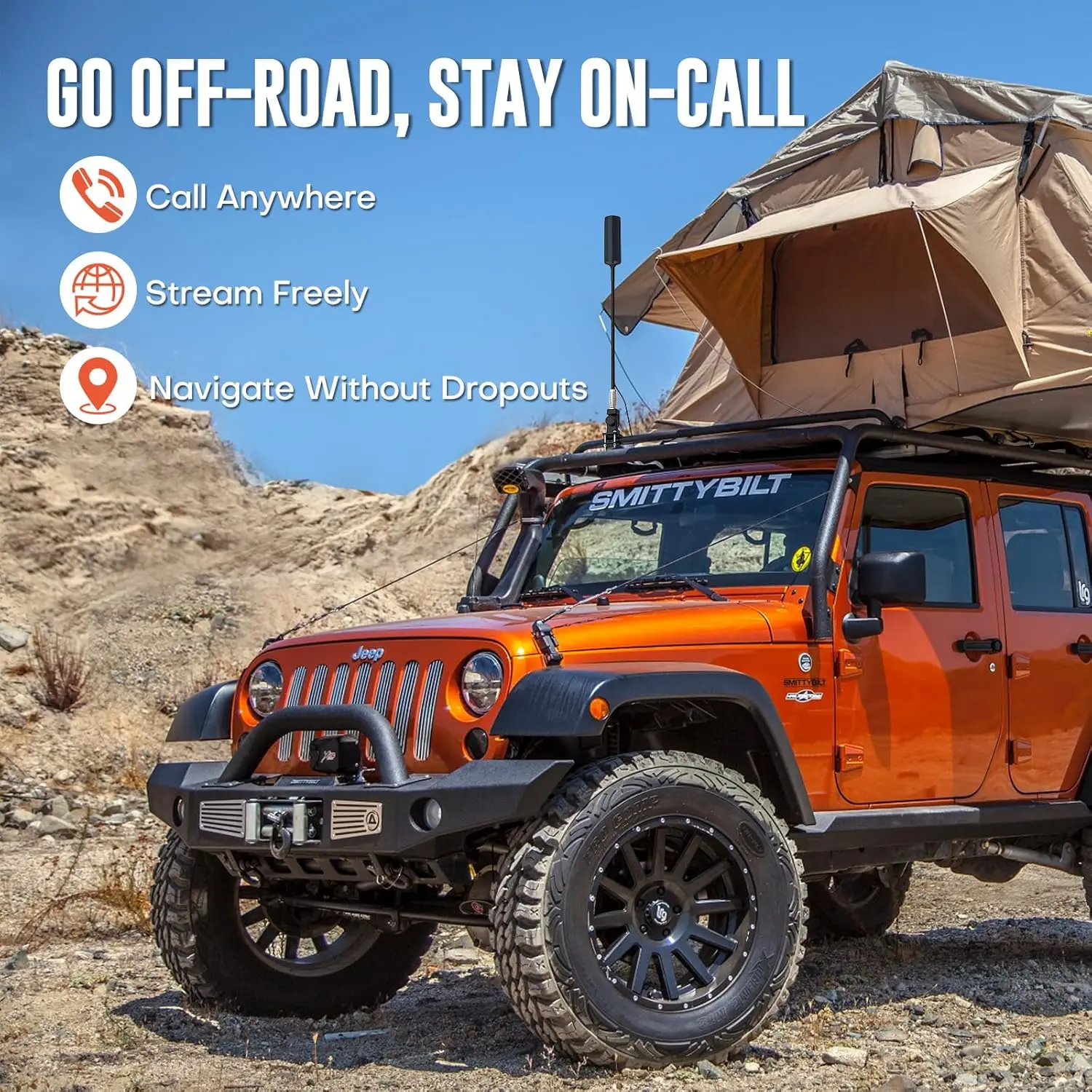 Cell Phone Signal Booster for Overland and Off-road Vehicle | Boosts 5G & 4G LTE for All Carriers - Verizon, AT&T, Hot Sale