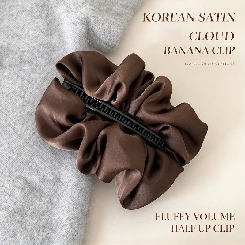 Korean Style Banana Clip Volume Half Up Ponytail Vertical Clip Lazy Elegant Hair Clip Fashion Headwear Hair Accessory for Women