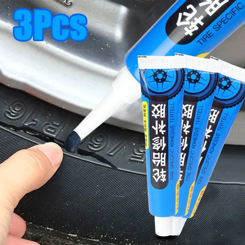 

1/3Pcs Strong Tire Repair Car Seal Tire Glue Crack Repair Non-corrosive Adhesive Rubber Bonding Glue Sidewall Puncture Leather