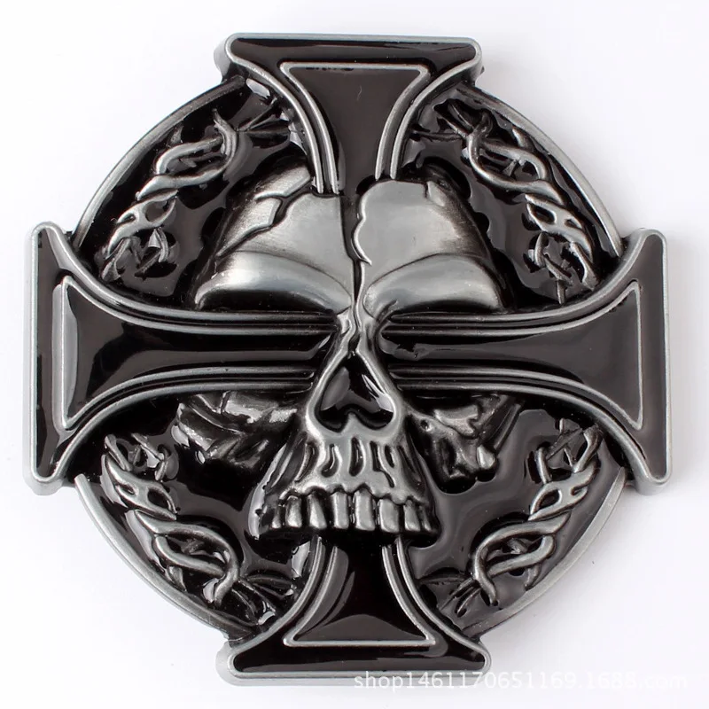 Skull skeleton belt buckle Belt DIY accessories Western cowboy style Smooth belt buckle Punk rock style k15