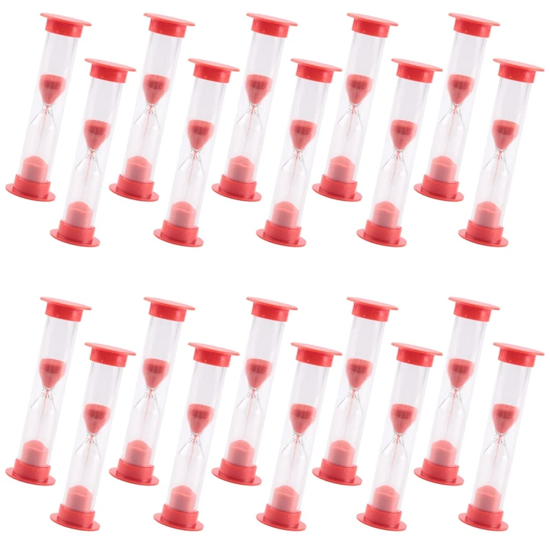 Set Of 40 Pcs Sand Timer For Kids 1 Minute Sand Timer Classroom 1 Minute Timer Red Sand Clock