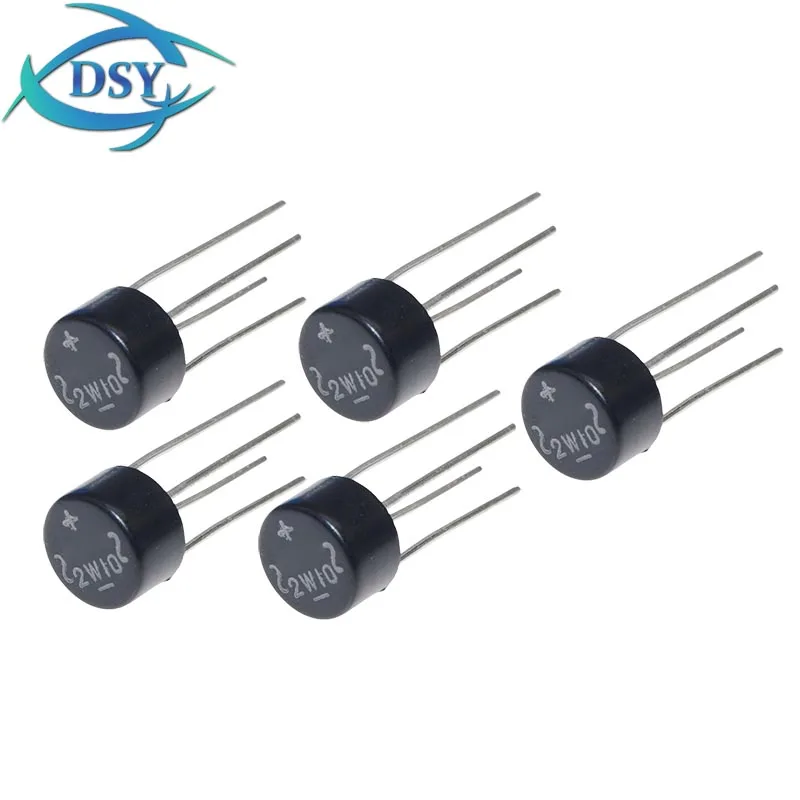 10/20PCS 2W10 DIP4 1000V 2A Diode Bridge Rectifier