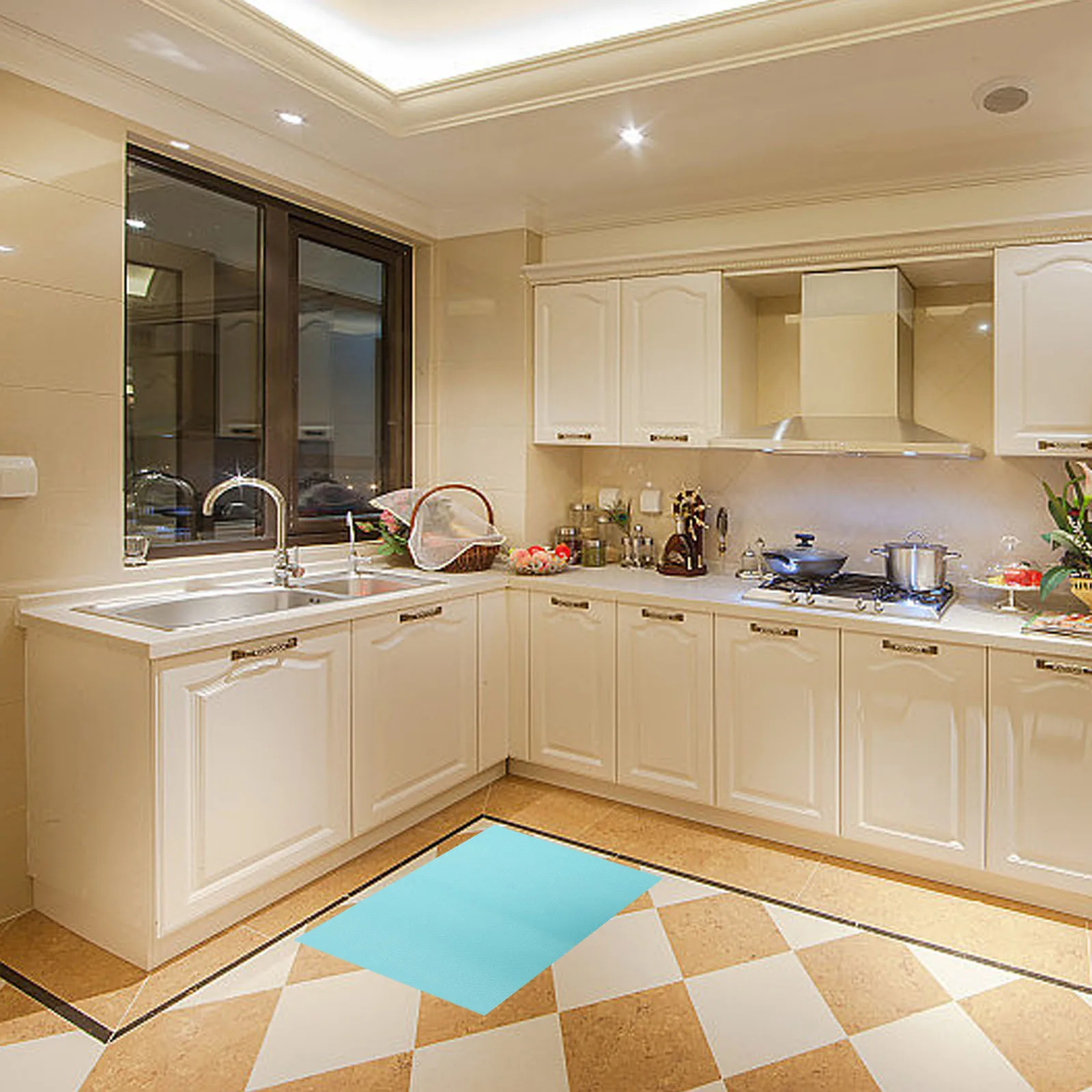 

8Pcs Fridge Shelf Liners Washable Non Slip Mat for Kitchen Cabinets Oil Proof Cabinet Liner Refrigerator Mats Organizer