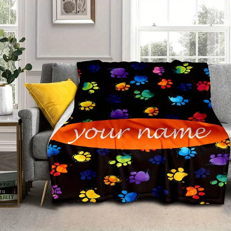 Personalized Claw Print Blanket - Soft Four Seasons Suitable Polyester Travel and Home Decoration Blanket