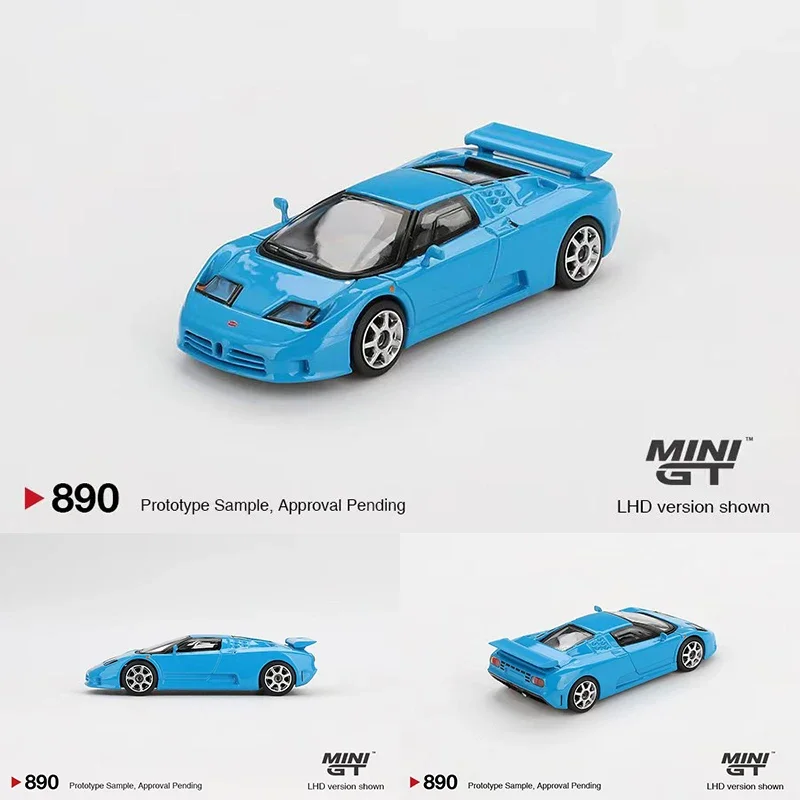 

MINIGT 890 In Stock 1:64 Bugatti EB110 Super Sport Blue Diecast Model Collection Toys
